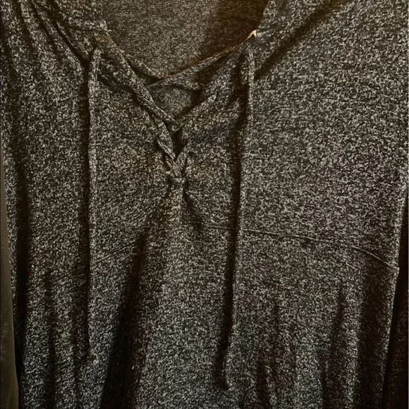 Large VS PINK cozy sleep set/ lace up hooded top & joggers- HTF pajamas/lounge - Picture 5 of 10